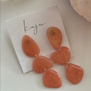 Kaju creations handmade Pink Cascading Teardrop Earrings